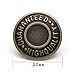 Enosea 20mm GHQ Jeans Button Tack Jacket Buttons Metal Replacement Kit 12 Set (20mm)