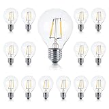 Brightech - Ambience PRO LED G40/G45 1 Watt Soft White 3000K Bulb - Use to Replace High-Heat, High-Cost incandescent bulbs in Outdoor String Lights - Edison-inspired Exposed Filaments Design- 15 Pack