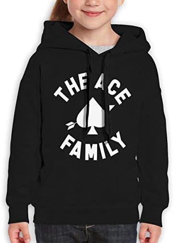 Boys Girls The Ace Family Teen Youth Hoodies Black