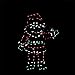 PRODUCTWORKS Pro-Line 48 Inch Waving Santa Indoor/Outdoor Christmas Yard Decoration, 200 Animated LED Multi-Color Lights
