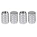 EBOOT Tire Stem Valve Caps Aluminium Car Dustproof Caps Tire Wheel Stem Air Valve Caps, 8 Pieces (Silver)