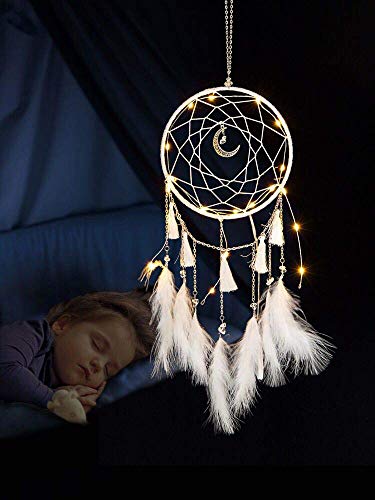 image for Sonwolf Dream Catchers Handmade with LED for Bedroom Wall Hanging Home