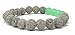 Leboha Grey Lava Rock and Matte Green Aventurine Essential Oil Beaded Diffuser Bracelet, Women's Essential Oil Jewelry, 8mm Bead Size, Yoga Jewelry
