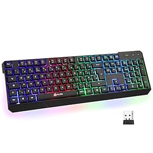 KLIM Chroma Wireless Keyboard UK Layout + New version 2023 + Slim, Durable, Ergonomic, Quiet, Waterproof, Silent Keys…