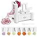 Vegetable Spiralizer, Dularf Fruit Veggie Slicer 7 Stainless Steel Blades With Washing Brush, Best Pasta Spaghetti Maker Kitchen Appliance