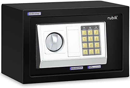 Rubik Safe Box with Digital Keypad and Key Lock for Money Cash Jewelry ...