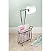 iDesign Axis Free Standing Toilet Paper Holder and Newspaper and Magazine Rack for Bathroom - Bronze