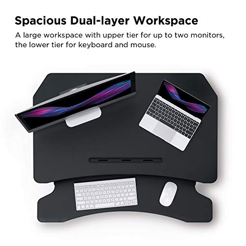 ABOX Standing Desk Converter with Electric Powered Lifting, 34" Height