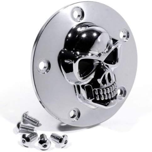 3D Skull Ignition Cover Chrome for Harley Davidson 99- Pointcover Skull HD