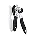 ZLG Stainless Steel Can Opener Manual , with Sharp Cutting Wheel, Smooth Edge,Easy Turn Design and Won't Touch Food,Black