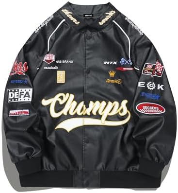 Aelfric Eden Faux Leather Jacket Oversized Racing Motorcycle 