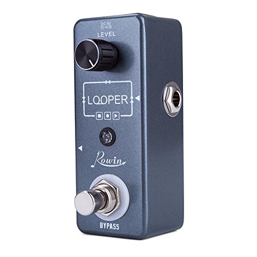 Rowin Guitar Looper Effects Pedal Unlimited Overdubs 10 Minutes of Looping with USB Cable
