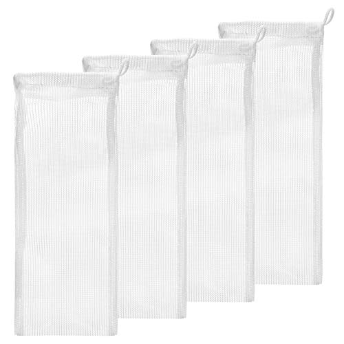 Small Aquarium Mesh Media Filter Bags High Flow 4 Pack 3" by 8