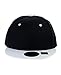 NYFASHION101 Plain Blank Flat Bill Adjustable Snapback Cap Hat -Black/White