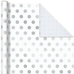 Hallmark Silver and White Wrapping Paper with
