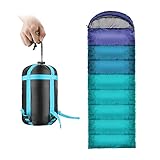 ieGeek Sleeping Bag, Ultralight Outdoor Envelope-Shaped Sleeping Bag Portable Compact with Compression Sack 4 Seasons Comfortable for Camping