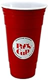 Party Cup Red 32 Oz. - Doublewall Insulated - Dishwasher Safe - Sweat Proof - Reusable Beverage Cup