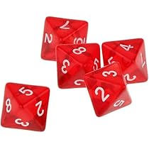 Lot De 15 Dés Rouges D4 4 Faces Pierres Précieuses 2cm - Accessoires Jeux De Rôle RPG
