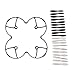 AFUNTA Propeller Blades Protection Guard Cover Compatible X4 H107 H107L H107C H107D Quadcopter, 5 Sets Replacement Propeller Blades Props - Black/White