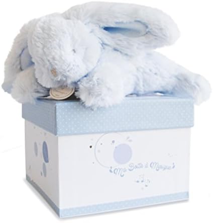 Doudou Et Compagnie - Music Box Blue Plush Bunny - Blue