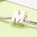 ABUN 925 Sterling Silver Letter Initial A-Z Alphabet Charm Bead for Charms Bracelet,Necklace (M)