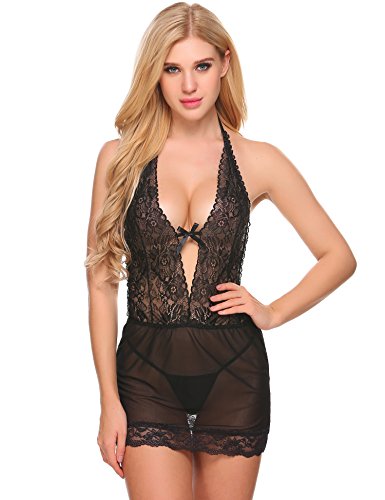 Avidlove-Women-Sexy-Deep-V-Halter-Lingerie-Teddy-Lace-Bodysuit-Tight-Hollow-Out-Bodydoll-Dress-Nightwear