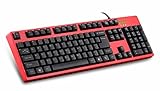 Intsun High Quality Super mute waterproof K40 Game Keyboard Laptop Usb Wired Keyboard full size 440.95mm * 140.09mm * 38mm For PC Laptop Notebook desktop (Red)