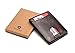 GintaXen Mens Leather Wallet Slim Front Pocket Wallet Billfold ID Window RFID Blocking - Coffee