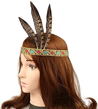 BLUE GARLIC Feather Headdress 
