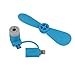 HOMEFUN Six pieces/Set-2in1 Portable Handheld Electric Hand Micro USB with 8Pin mini Fan for iPhone 6 6s SE Samasung s7 s7 Edge S6 S6 Edge iOS and Android Phones,Outdoor Cooling Fan Tool