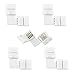 LEORX LED Strip Connector 5050 LED Connector 10mm LED RGB Connector L-shape LED Strip Light Connectors (5pcs)