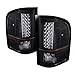 Xtune For 2007-2013 Silverado Black LED Perform Tail Lights Rear Brake Lamps Upgrade Pair L+R/2008 2009 2010 2011 2012 2013