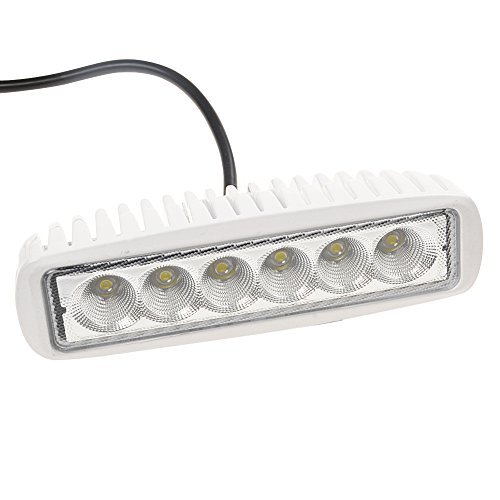 Faro LED KAWELL 18W - 1200LM, IP67, 6000K, Per ATV, Barche, Camion, Off-Road, Nero, Fascio Spot 30° - Foto 2