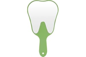 Healthible Tooth Shaped Handheld Mirror - Hand Held Mirror Tooth Mirror Patient Mirror Dental Hygienist Gifts
