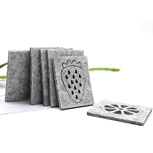 Shuohu 6Pcs 12 Fruit Head + 4 Geometry DIY Felt Mold Strawberry/Pineapple DIY Craft Applique Stencil Template 6pcs