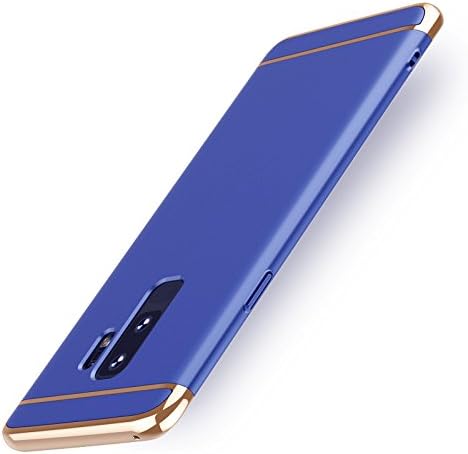 LENKA Samsung Galaxy S9 Plus Case, Ultra Slim Shockproof Hard Cover Case with Free Tempered Glass Screen Protector for Galaxy S9 Plus - Blue