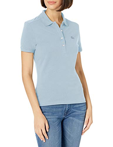 Lacoste Women's Short Sleeve Slim Fit Stretch Pique