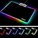Hcman RGB Gaming Mouse Pad, Small Mousepad 340×245×3mm, PC Gaming Accessories LED Mouse Mat for Desk, Mouse Pads Boy Gifts for Computer Gamer - Black