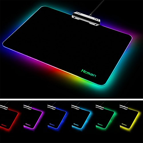 Led Gaming Mouse Pad Large Comfortable RGB Lighting Big Hard Computer