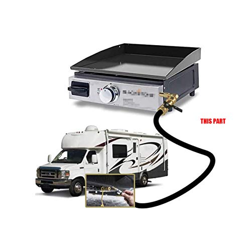 MENSI 1/4' RV Quick Connect/Discount Adapter Fitting with Elbow for