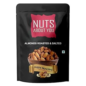 NUTS ABOUT YOU Almonds Roasted & Salted Pouch, 250 g