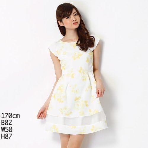 Amazon アプワイザー リッシェ Apuweiser Riche ワンピース ブライトローズプリントワンピース 80イエロー 2 M ワンピース チュニック 通販