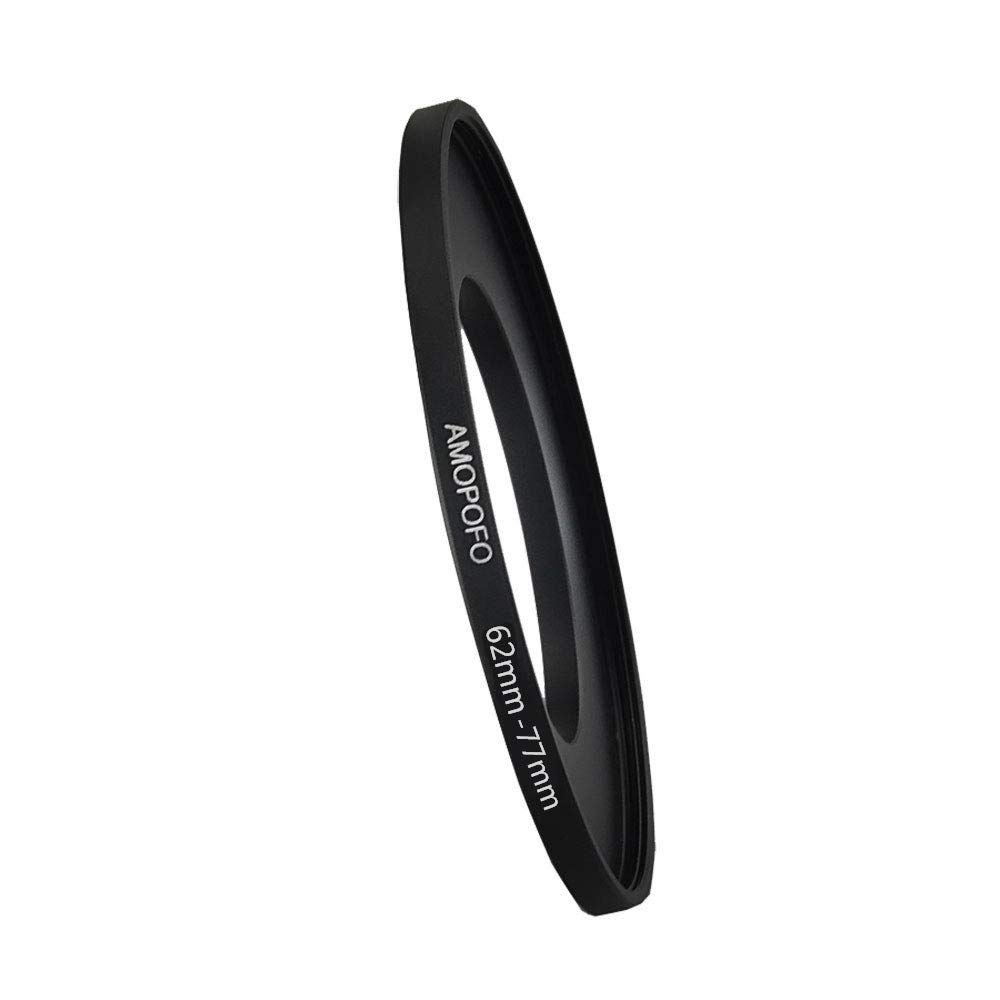 62mm to 77mm Step-Up Lens Adapter Ring For Filters, Made Of CNC Machined space aluminum With Matte Black Electroplated Finish,Compatible All 62mm Camera Lenses &77mm UV CPL Filter Accessory — image 1