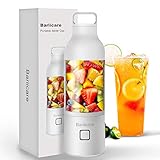 Bariicare Personal Portable Smoothie Blender,20 oz Juice Cup with USB Rechargeable for Shakes and Smoothies at Travel, Picnic, Office (White)