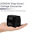 2000W Step Down Voltage Converter 220V to 110V and Universal Travel Plug Adapter Combo for Hair Dryer Steam Iron Cell Phone Laptop MacBook - Plug Adaptor US to Europe, UK, AU, Asia Over 150 Countries