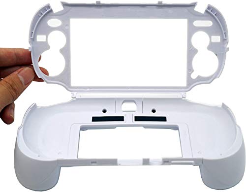 New Matte Non-Slip L3 R3 Hand Grip Handle Joypad Stand Case with L2 R2 Trigger Button Grips Holder for PSV 1000 PS VITA 1000 Game Console-White.