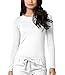 Adar Uniforms Underscrubs for Women - Long Sleeve Underscrub Comfort Tee - 2900 - White - S