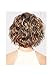 MILISI Wigs for Women Blonde Mixed Brown Wig Short Curly Wavy Bob Hailr Wigs Daily Costume Synthetic Full Wigs with Wig Cap (Blonde Mixed Brown) MLS055