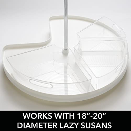 mDesign Plastic Kitchen Lazy Susan Food Storage Organizer