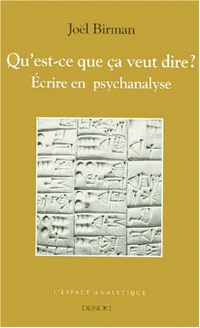Qu'est-ce que ça veut dire ?